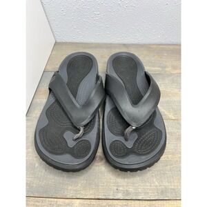 Crocs Modi Sport Dual Comfort Black Flip Flops Unisex Size M 10 W 12